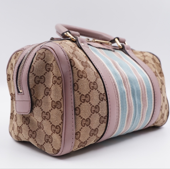 Vintage Web Gucci GG Canvas Monogram Sherry line Boston Bag - Picture 2 of 16